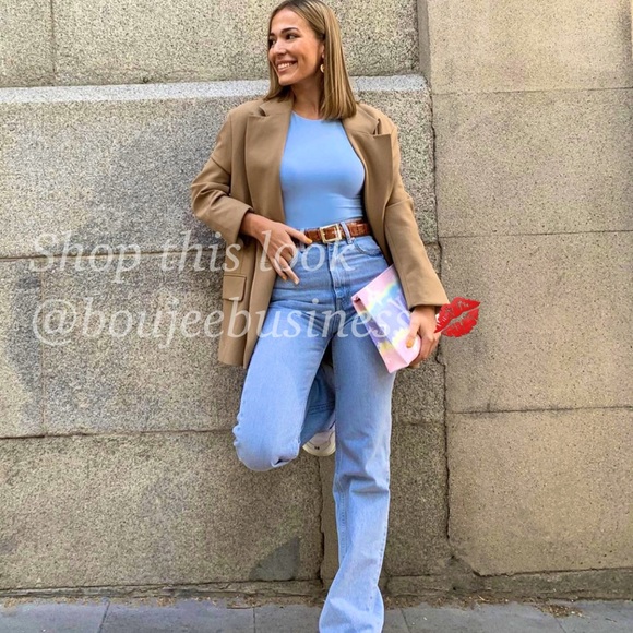 ZARA BNWT Light Blue Halterneck Bodysuit - Picture 10 of 16